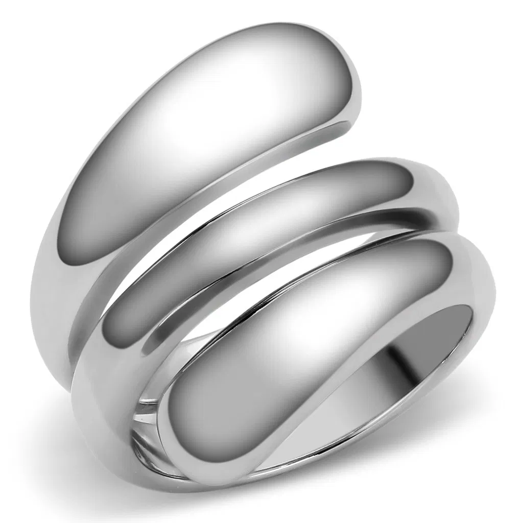 TK037 - Hochpolierter (ohne Beschichtung) Edelstahlring ohne Stein