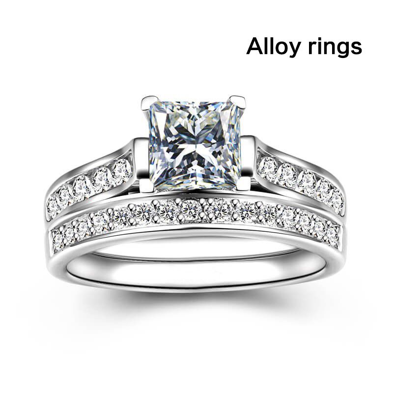 Stilvoller Paarring Zirkon Juwel Verlobungsring Set Damen Hochzeit Männer Ring Valentinstag Geschenk