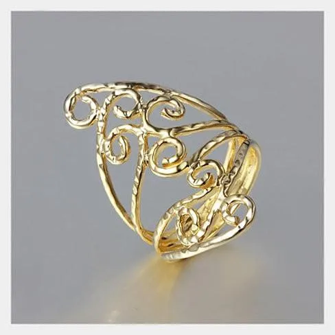 Swirl & Twirl - Der 18 Karat Goldplated Fine Filigree Ring