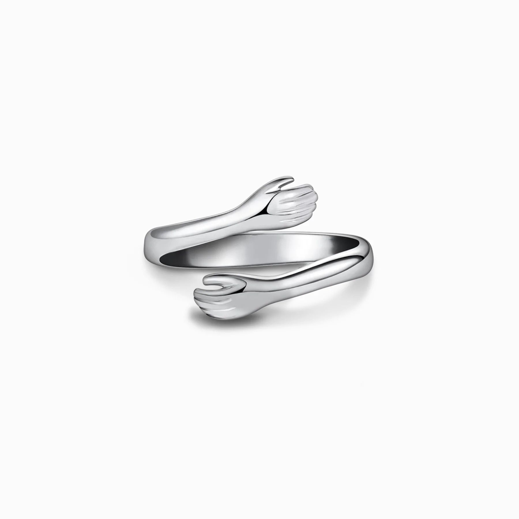S925 Sterling Silber Hug Ring Für Frauen Einfache Mode Vorfinger