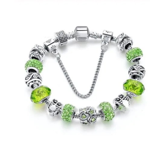 Mode Ornament DIY Eule Perlen Diamant Pfirsich Herz Armband