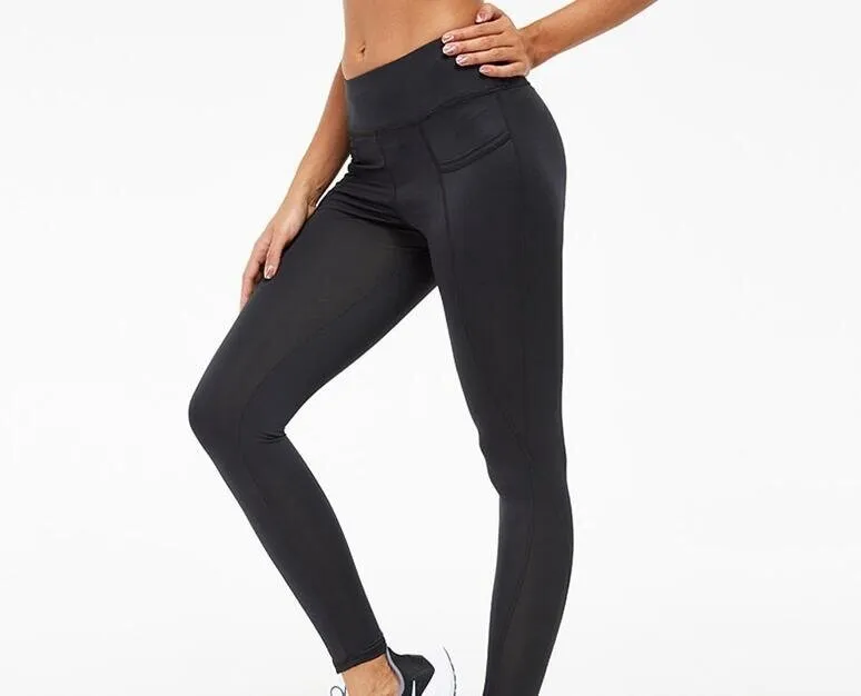 High Waisted Workout Leggings mit Taschen