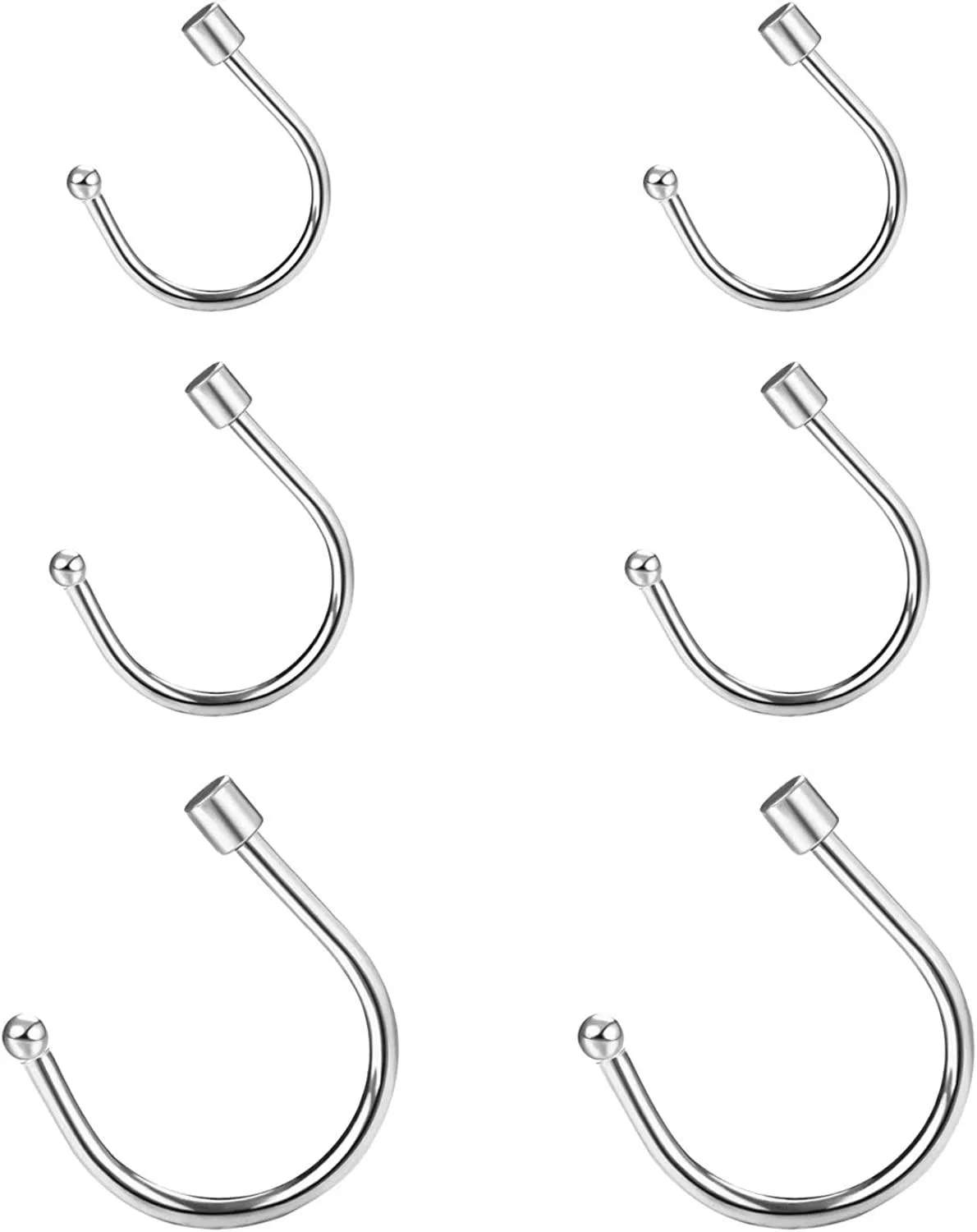 6 Pairs Doppelseitige Ohr Hugger; Edelstahl offener Schlafschleife Ohrringe; Tiny Dot Studs Ohrringe; Kleine Halbschleife Ohrringe; Dainty Minimalist Tiny Huggie Hoops Ohrringe Geschenk für Sie