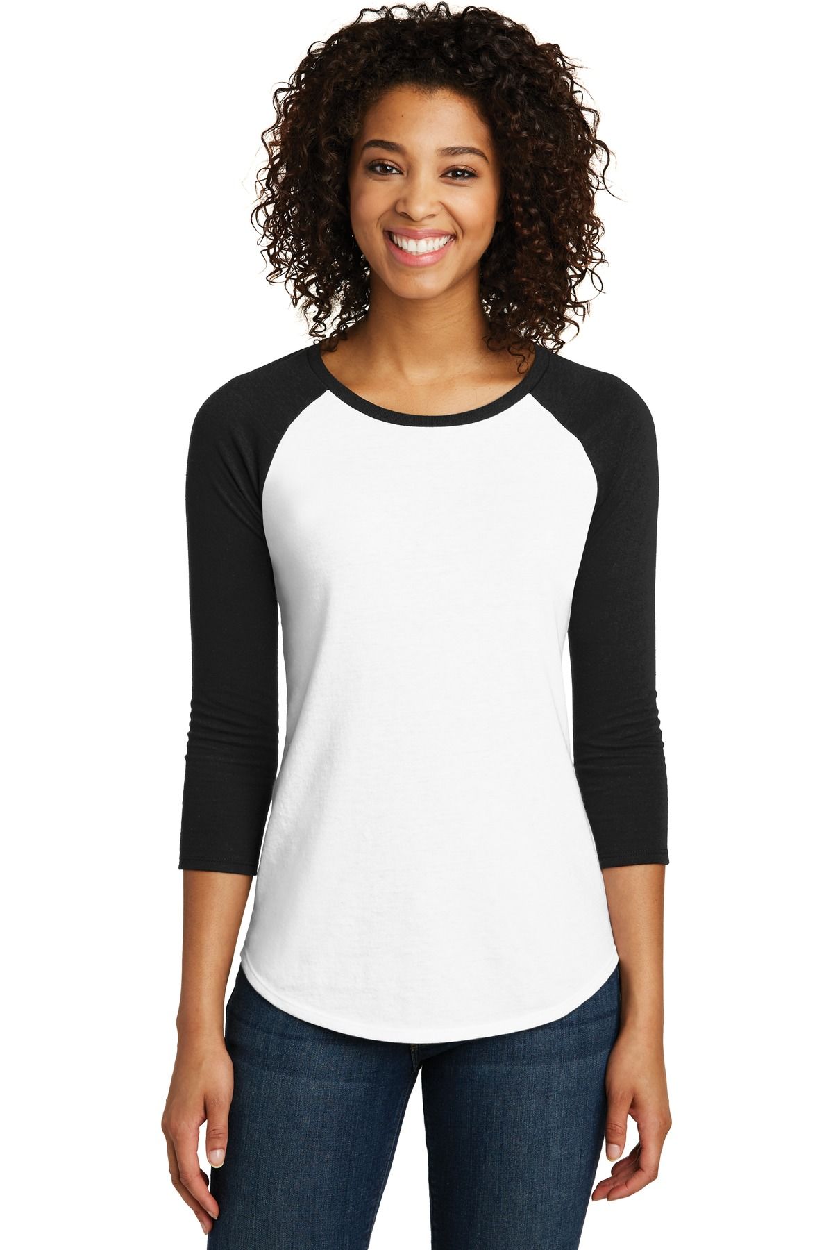 Damen District Fitted Very Important Tee 3 / 4 - Sleeve Raglan DT6211