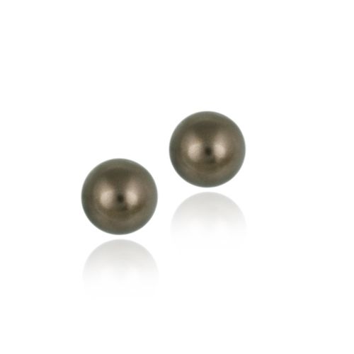 Sterling Silber Braun Echte Swarovski Kristall 8mm Perlen Stud Ohrringe