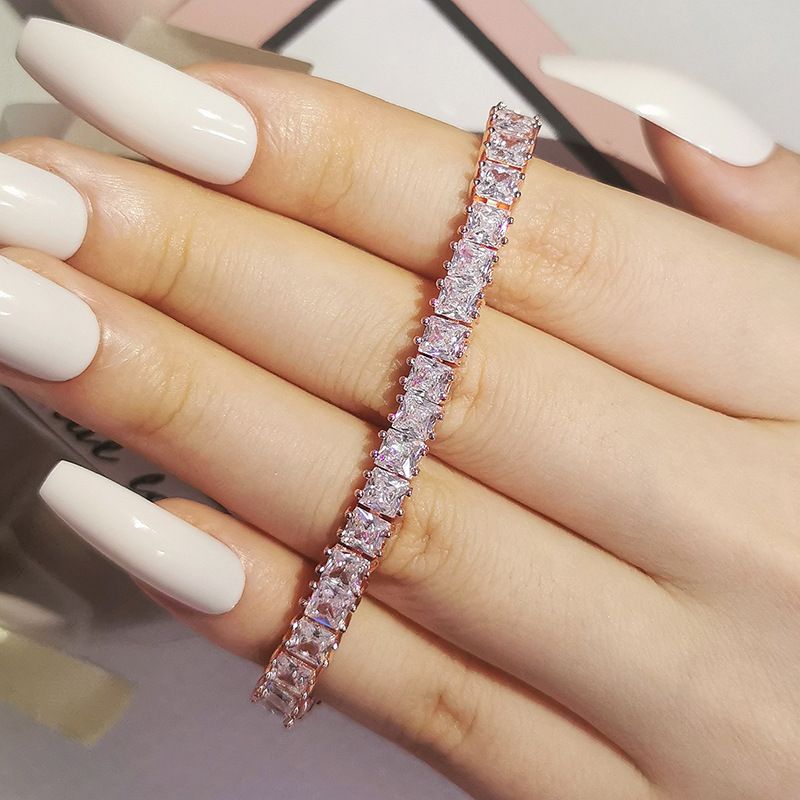 Einfaches Quadrat-Zirkon - Armband Persönlichkeit