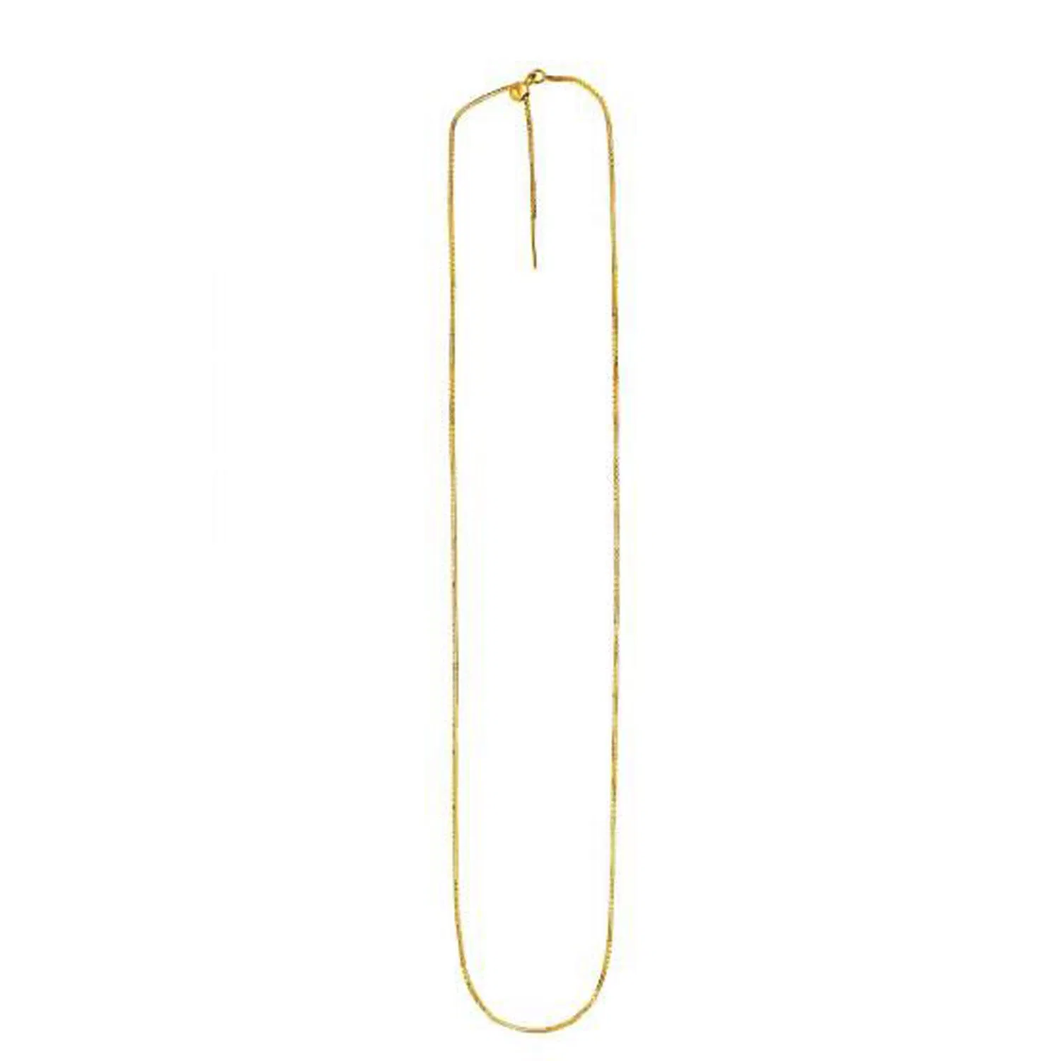 Endlos verstellbare Boxkette in 14 Karat Gelbgold (0,95 mm)