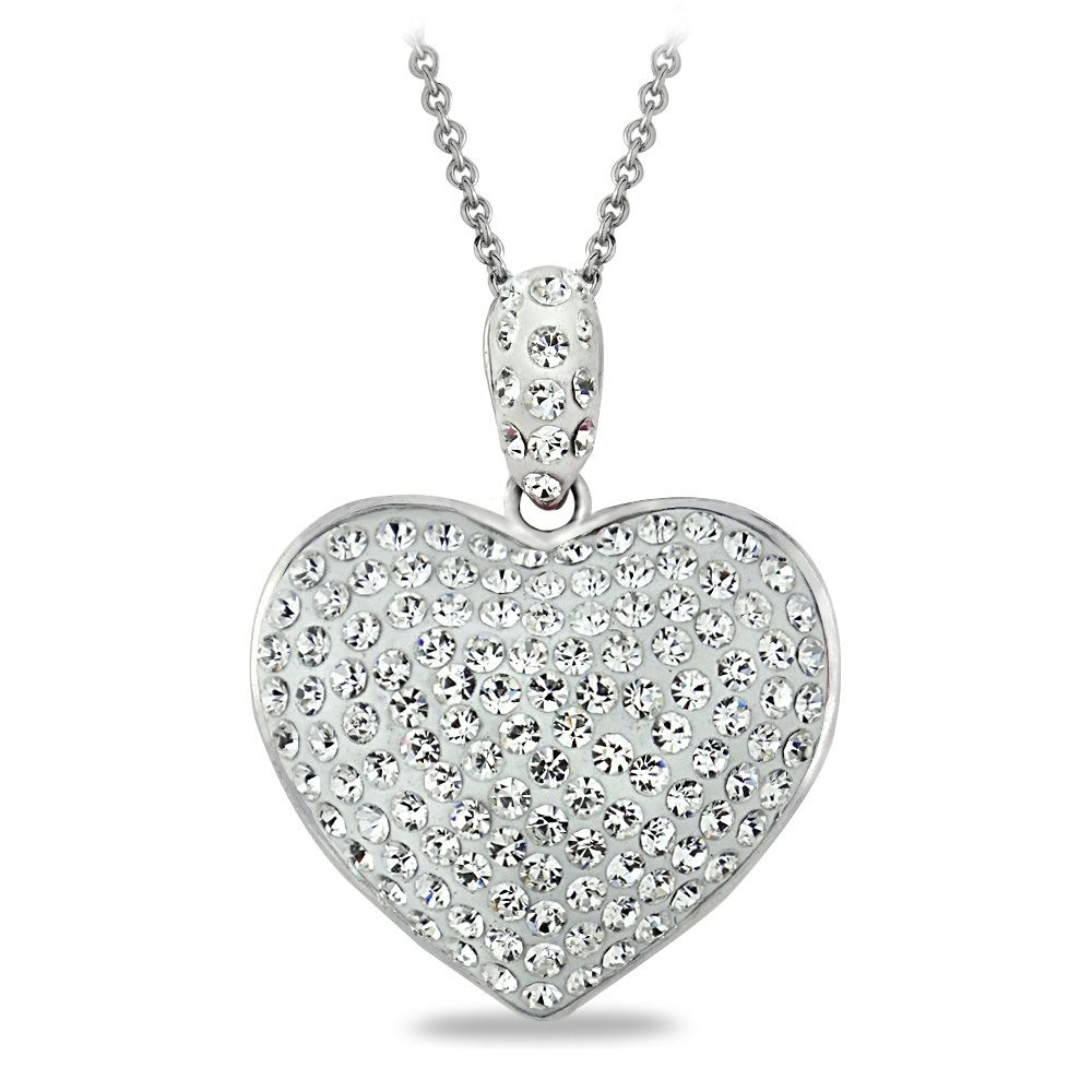 Kristall-Herz - Halskette mit Swarovski-Elementen