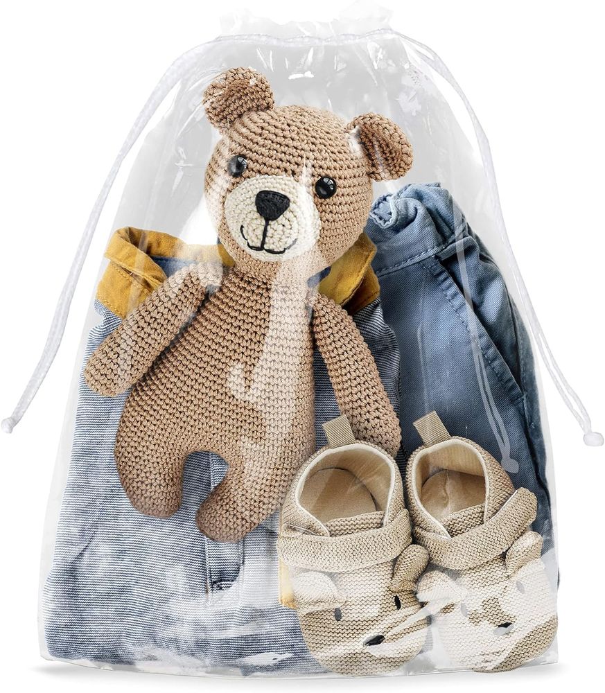 Clear Plastic Drawstring Bags 12