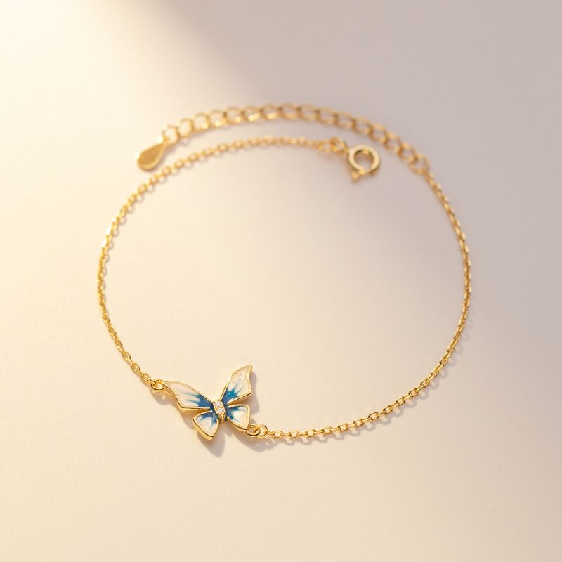 Gold Simple Diamond Inlaid Weibliches Armband