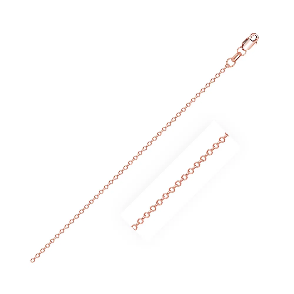 18 Karat Rose Gold Diamond Cut Cable Link Chain (0,75 mm)