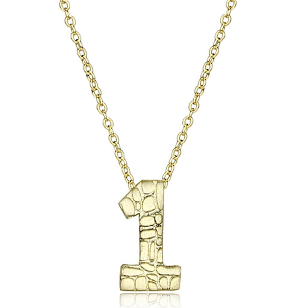 LO3460 - Flash Gold Brass Chain Anhänger mit Top-Grade - Kristall in Clear
