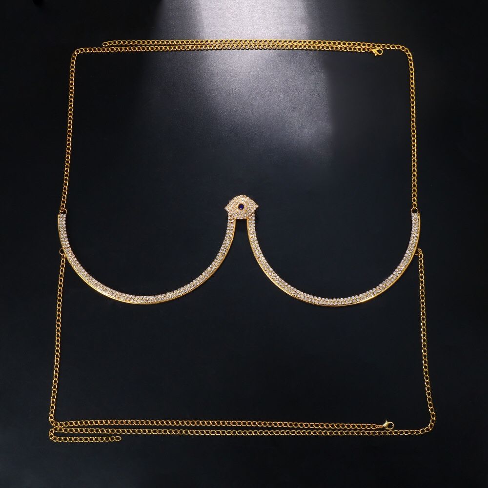 Frauen Fashion Sommer Rhinestone Körperkette