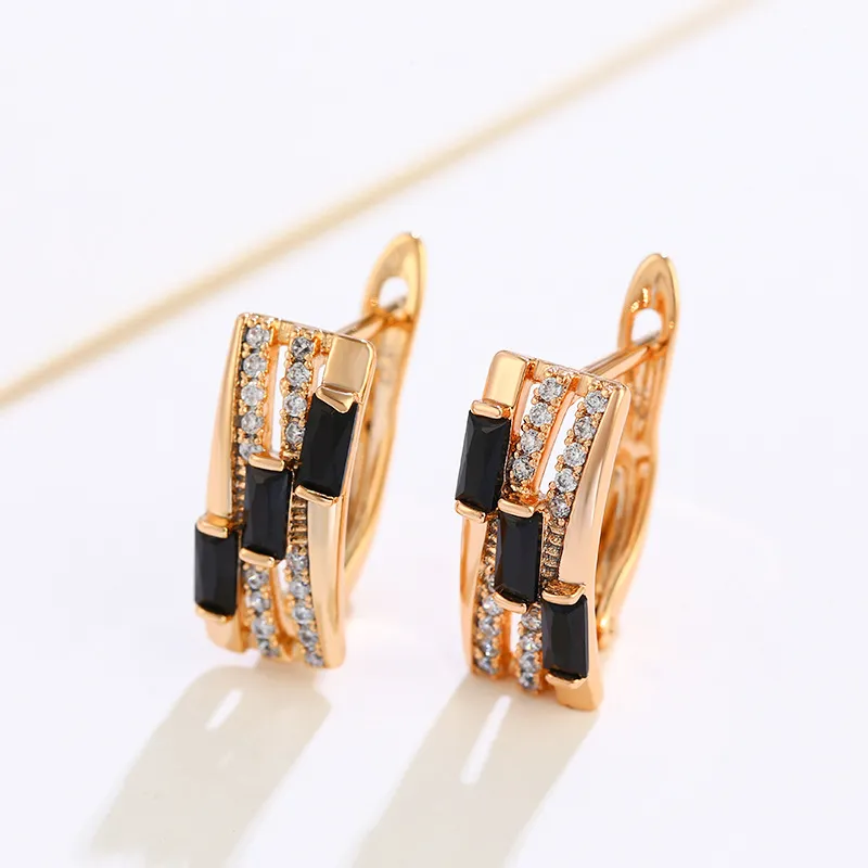 18K Gold Fashion Ohrschnalle Europäische und amerikanische Ohrringe