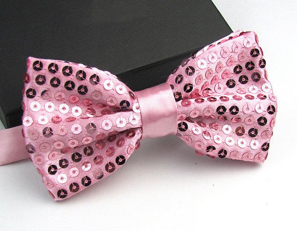 Männer Doppelschicht Doppelschicht Solid Color Sequin Bow Tie