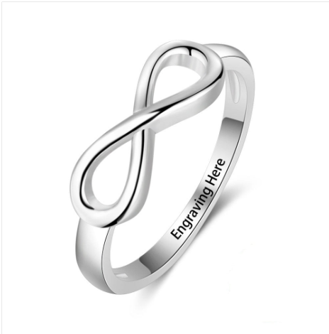 S925 Infinite Symbol Schmuck Personal Name Schnitzring Ornament