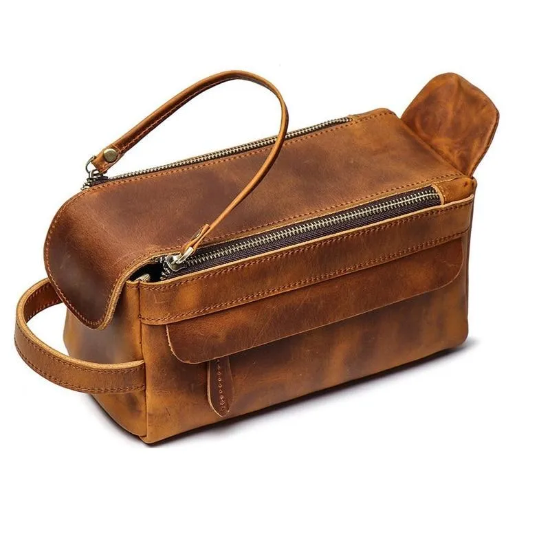 Dado Leather Dopp Kit| Handgefertigte Leder Toilettentasche