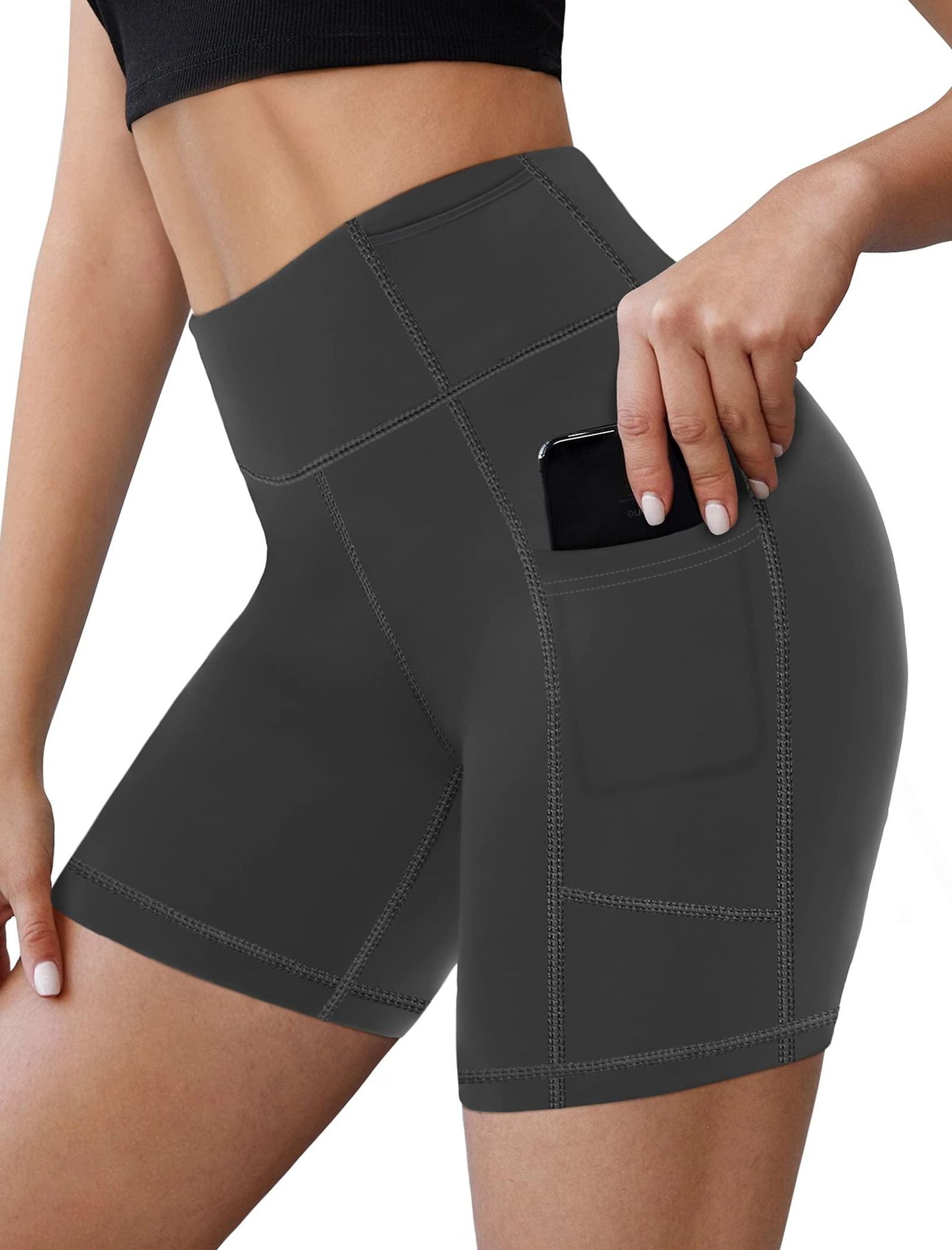 NSQTBA Damen Shorts Athletic Workout Shorts Jogging Yoga Shorts