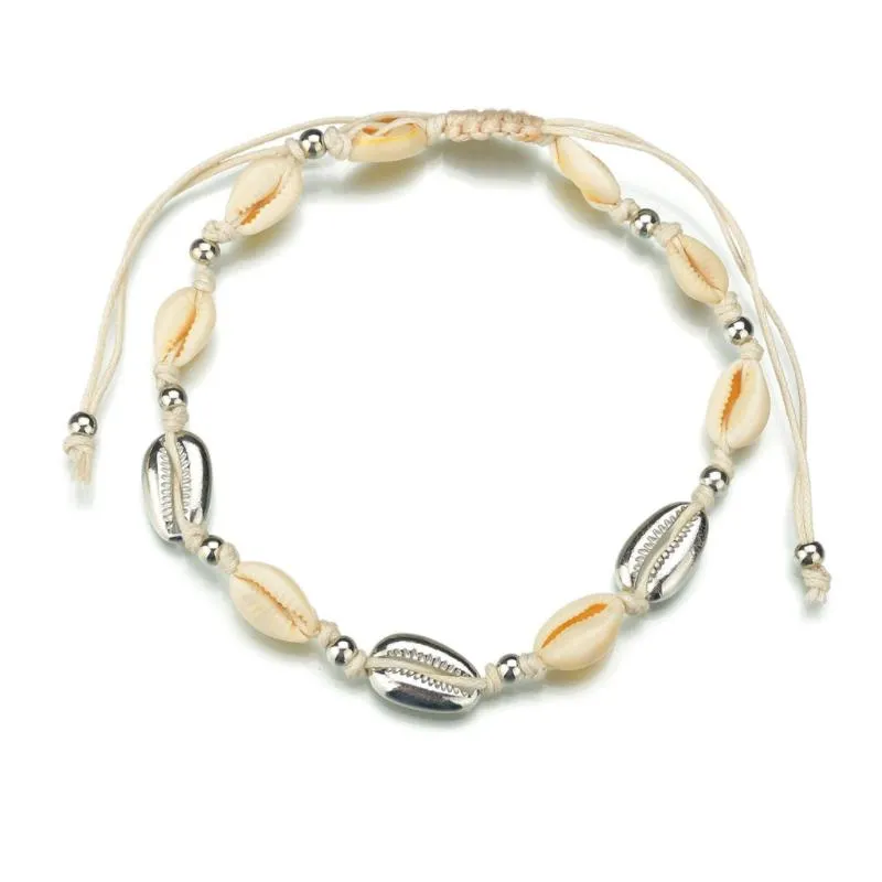 Ocean And Earth Cowrie Shell Statement Halskette