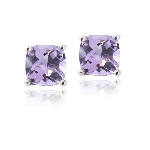 Sterling Silverct 1.6 Amethyst Cushion-Cut Stud Ohrringe, 6mm