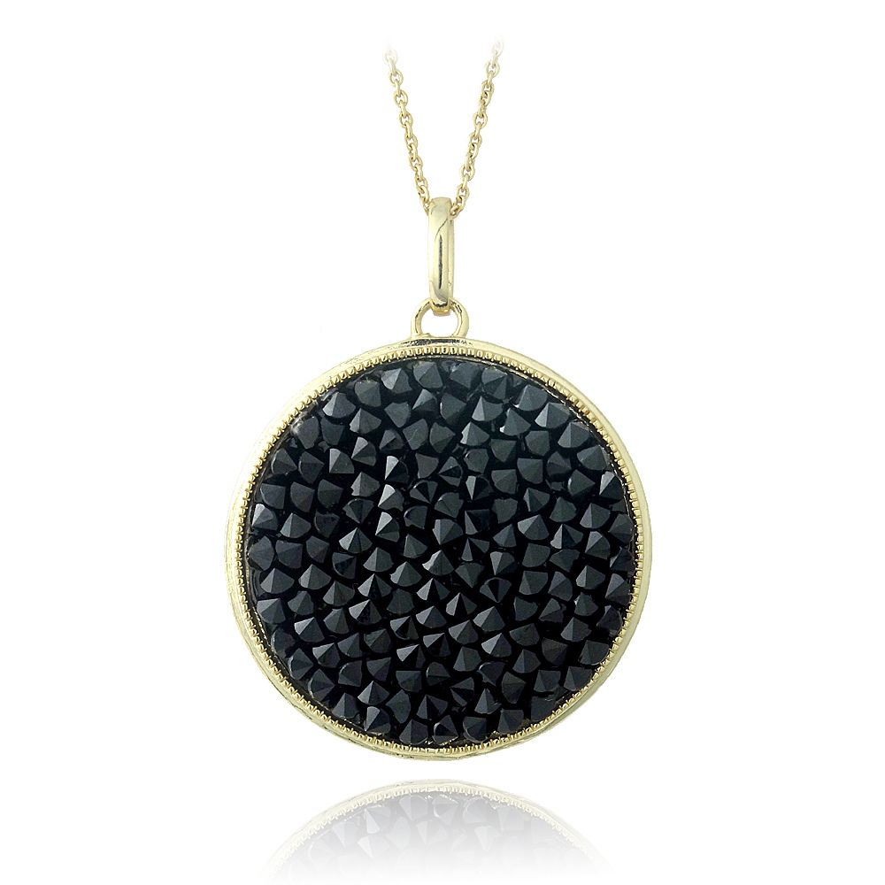 Crystal Ice Black Crystal Rocks Halskette mit Swarovski-Elementen