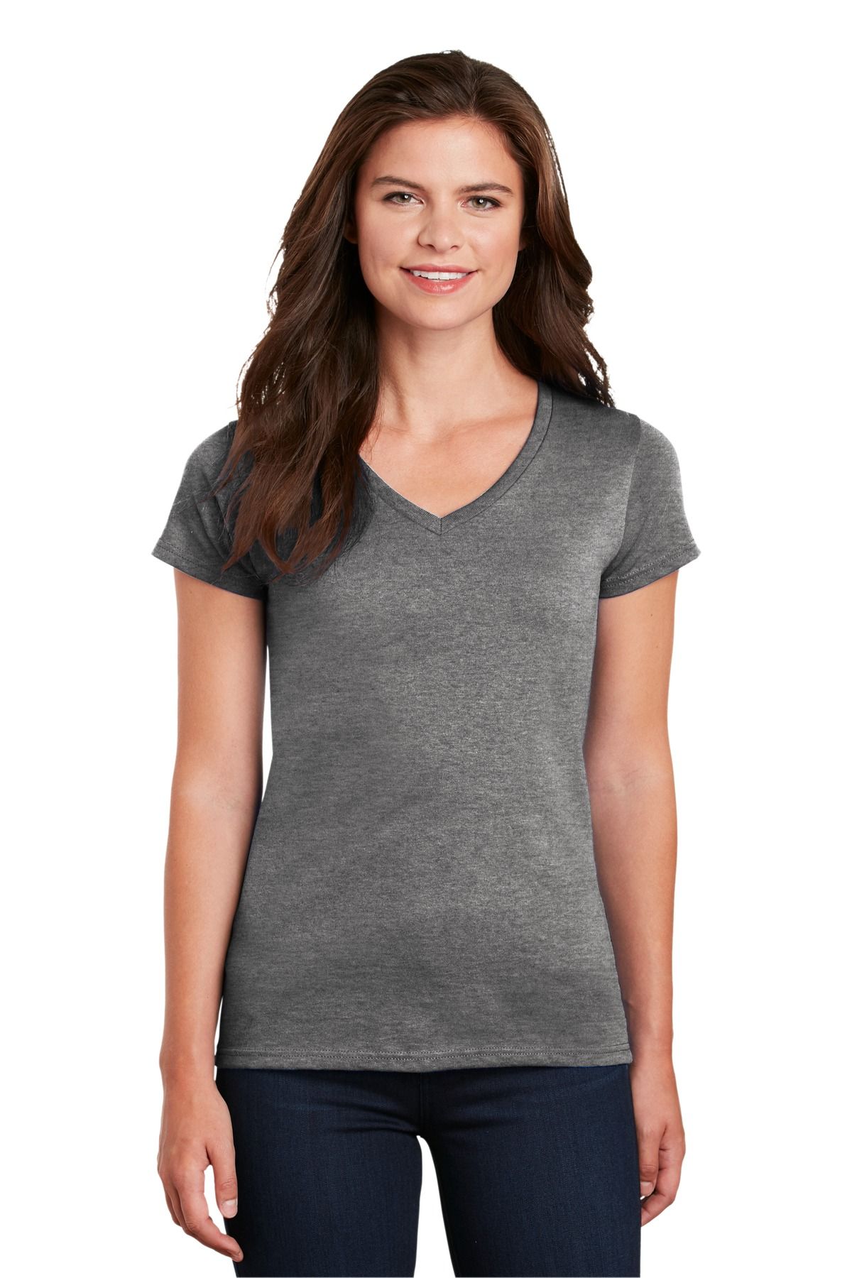 Gildan Ladies Heavy Cotton 100% Cotton V-Neck - T-Shirt 5V00L