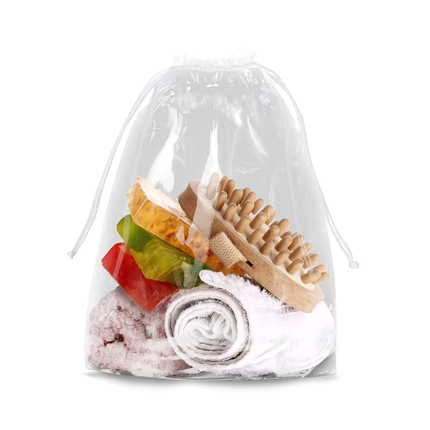 Clear Plastic Drawstring Taschen 8