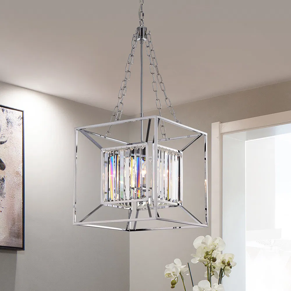 Morcent 4 - Licht 16 - Zoll Quadrat-Chrome - Anhänger