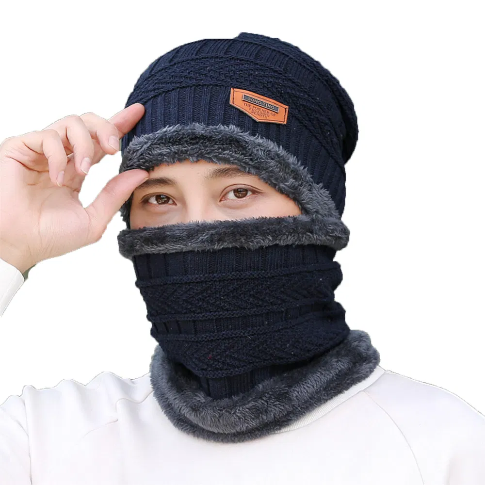 Herbst und Winter Hut und Samt warme Männer und Frauen des gleichen Stils Radfahren Ohrschutz Pullover gestrickter Hut