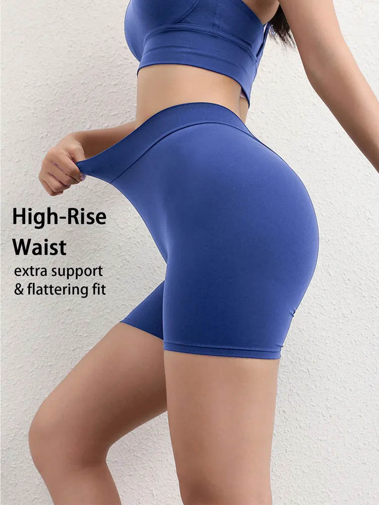 High-Waisted Butt-Lifting Damen Sports Yoga Shorts, Damen Butt Lifting Shorts High Waist Tummy Control Yoga Shorts Ruched Booty Workout Short Leggings