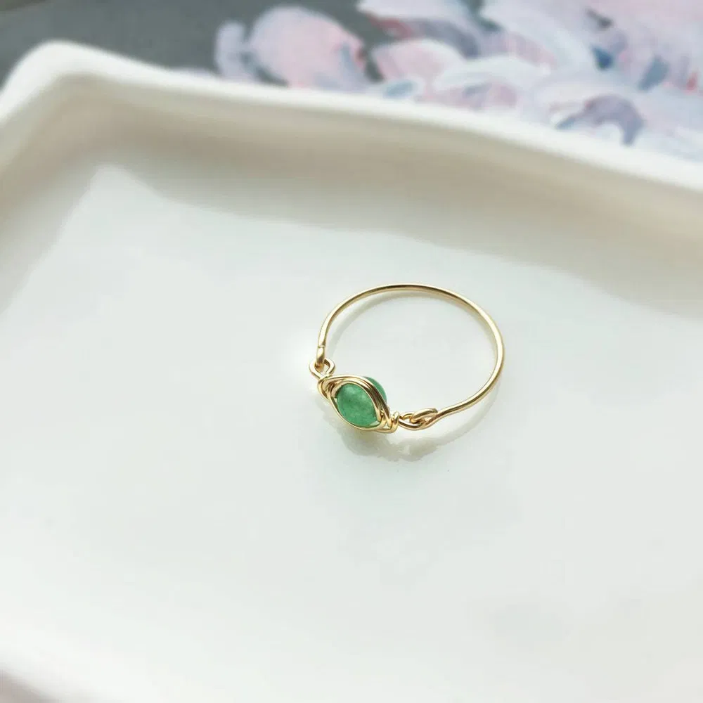 Grüner Smaragd Heilung Kristall Edelstein Ring