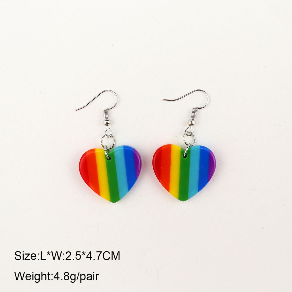 Individualisierte Rainbow Love Ins Style Fünf-Stick - Stern Harz Ohrringe