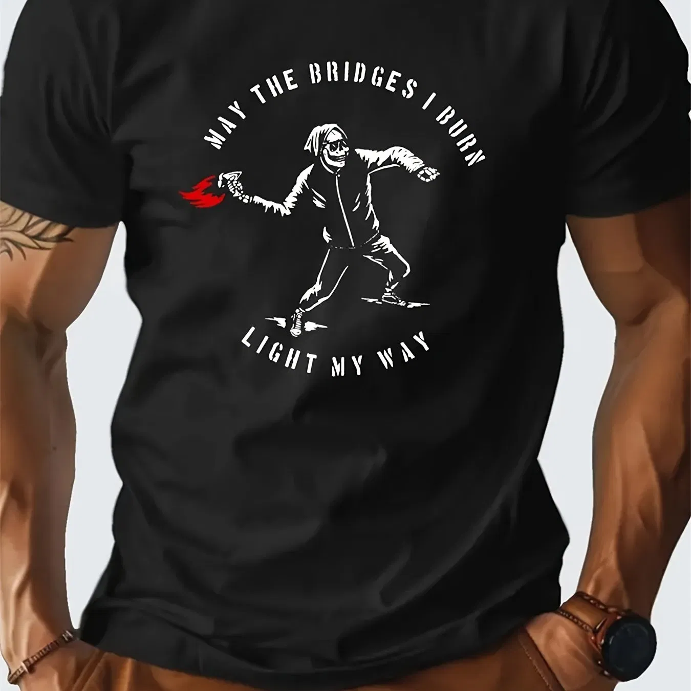 Männer gedruckte T-Shirt, Sommer Casual Short Sleeved T-Shirt