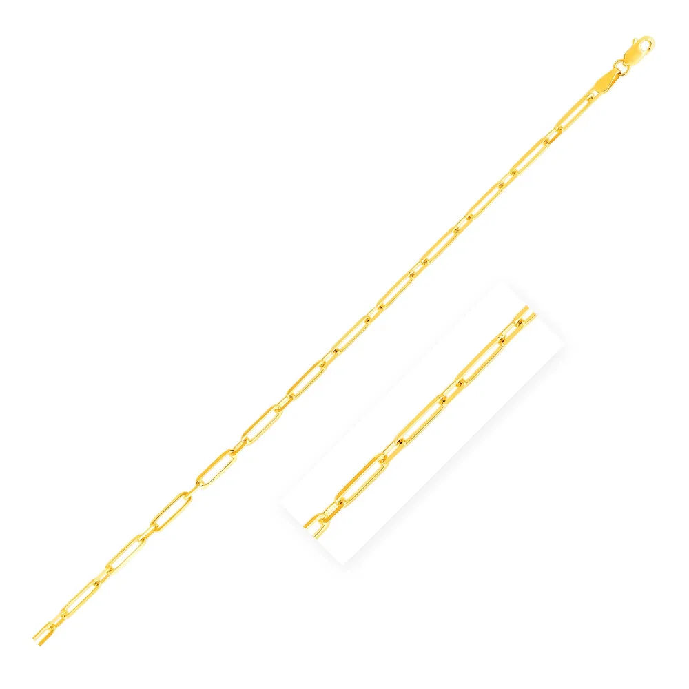 14 Karat Gelbgold wechselnde Papierkliftkette (2.8mm)