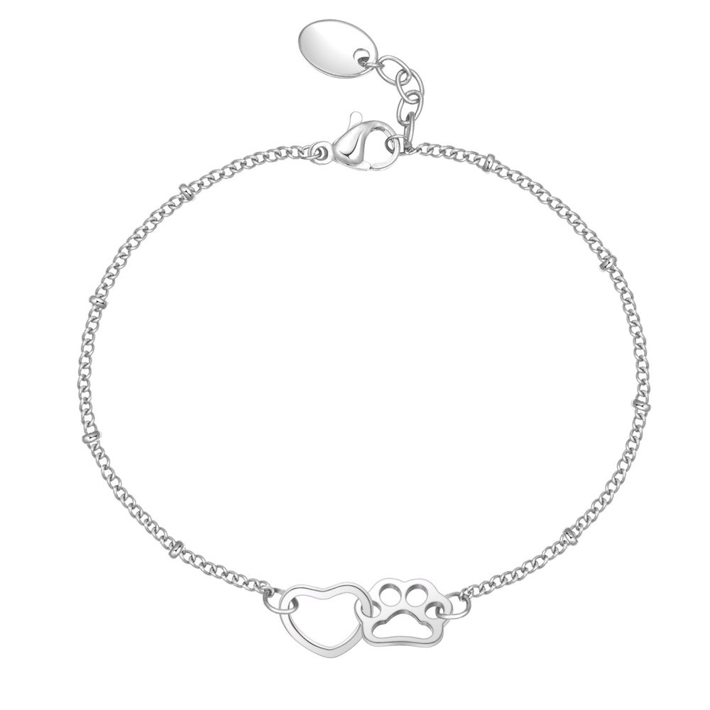 Einfaches Temperament Nische Titanium Stahl Pfirsich Herz Armband