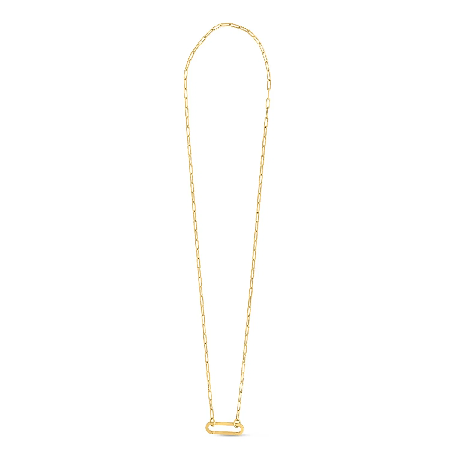 14K Gelbgold verlängerte Link Paperclip Halskette