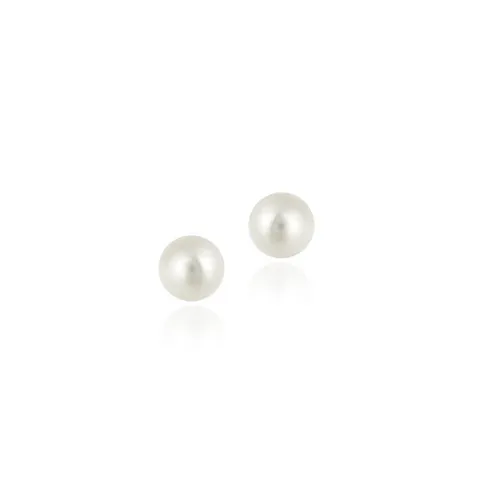 Sterling Silber Weiß Swarovski Elemente Pearl Stud Ohrringe, 4mm
