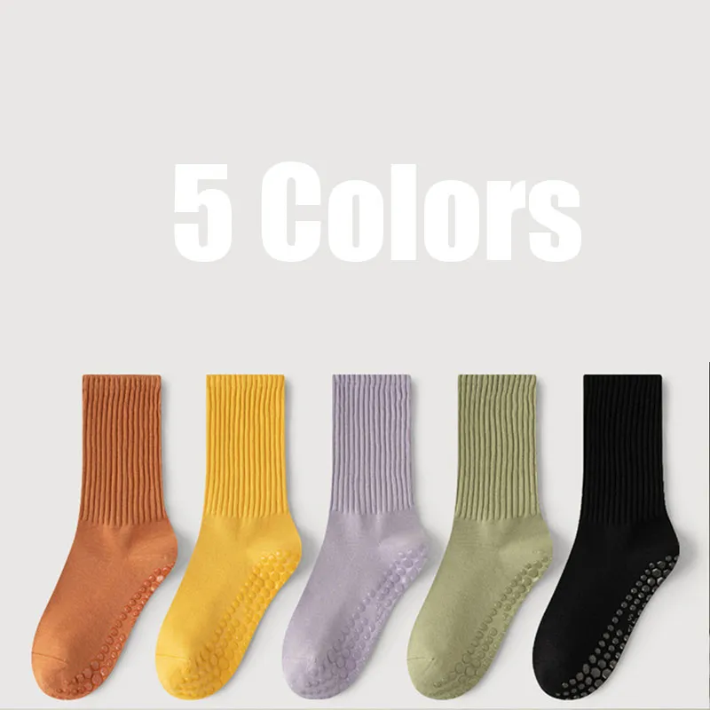 Pilates Socken mit Griffen für Frauen Yoga Socken Barre Socken Non-Slip Socken Komfortabel und atmungsaktiv für Barre, Ballett Barfuß Training