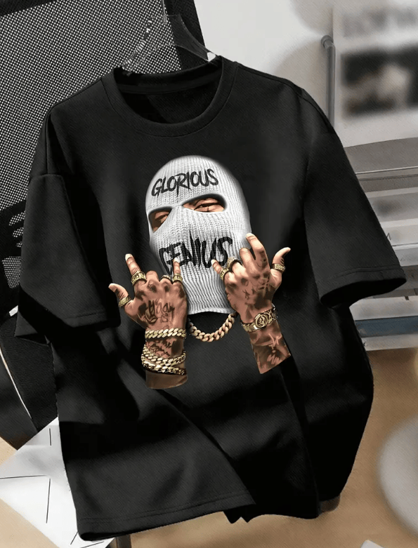 Männer gedruckt Casual T-Shirt mit modischem runden Hals