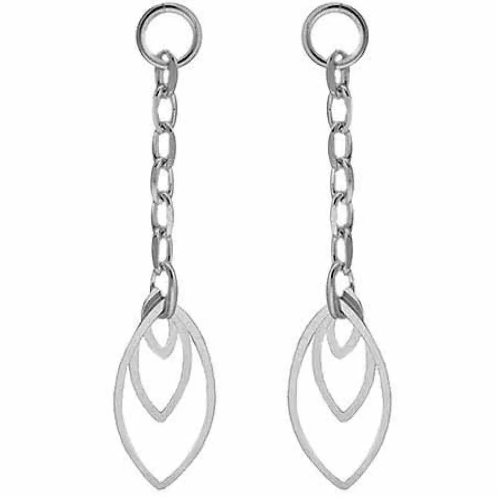 Sterling Silber Kette Hanging Leaf Ohrringe