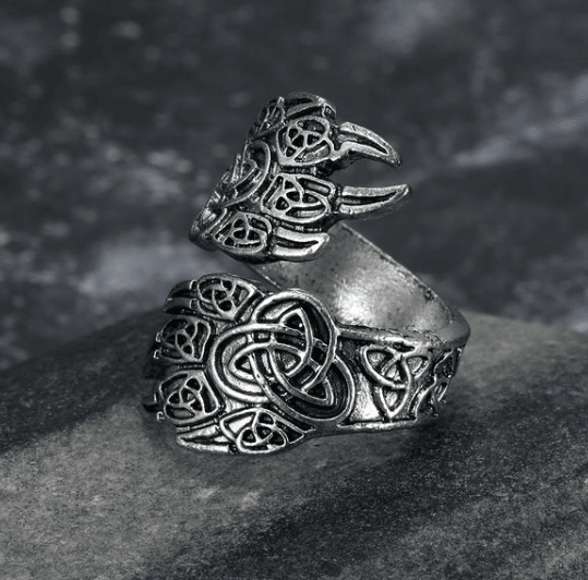 Asgard Handgefertigte Edelstahl einstellbare Bär Paw Ring
