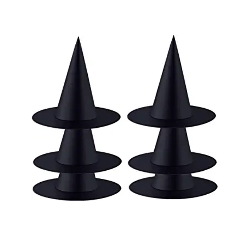 6 PCS Halloween Hexe Hut Kostüm für Halloween Party Dekoration