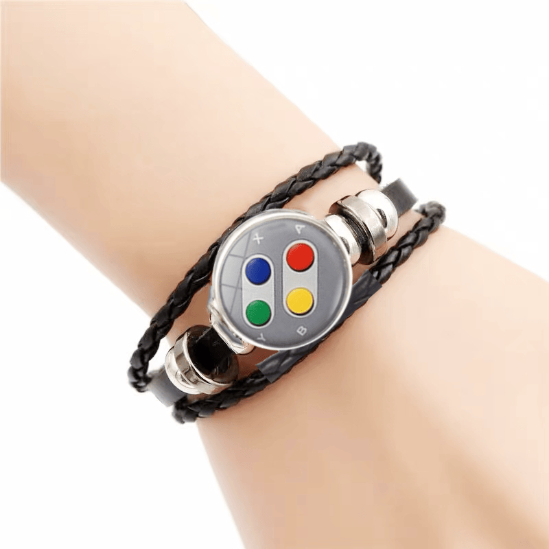 Game Controller Snap Leder Armband Männer und Frauen Mode Personalisiertes Armband Handgemacht Multi-Schicht Perlen Gewebe Tragen Gürtel
