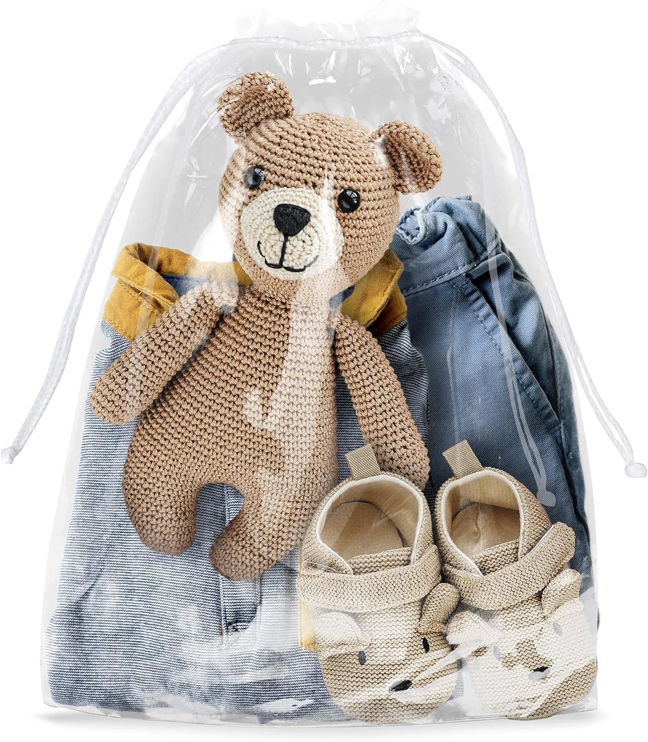 Clear Plastic Drawstring Bags 12