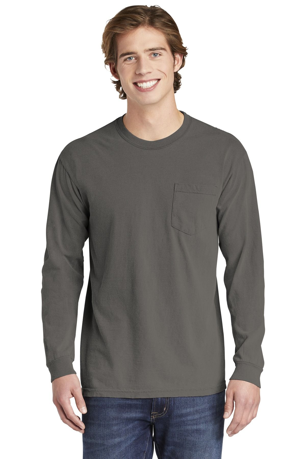 COMFORT COLORS Heavyweight Ring Spun Long Sleeve Pocket Tee 4410