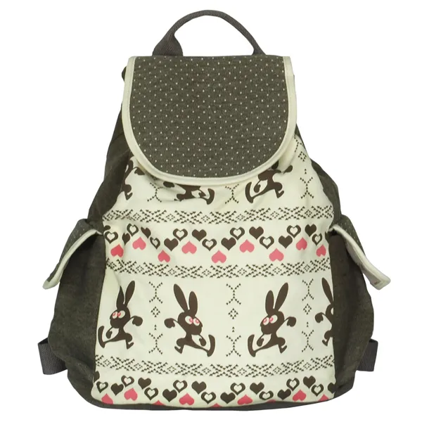 Happy Trip Fabric Art School Rucksack Outdoor Daypack