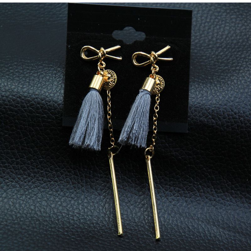 Frauen Kupfer Ring gebrochen Tassel Ohr Studs