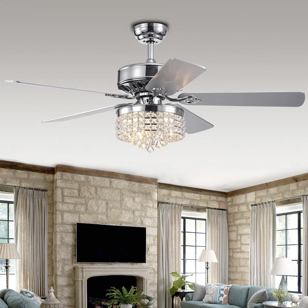 Letta 52 - Zoll 5 - Blade Chrome beleuchtet Deckenventilator
