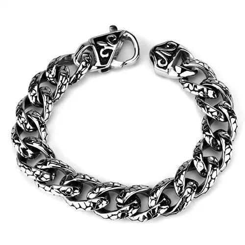 TK1977 - Hoch poliertes (ohne Verzinkung) Edelstahl-Armband ohne Stein