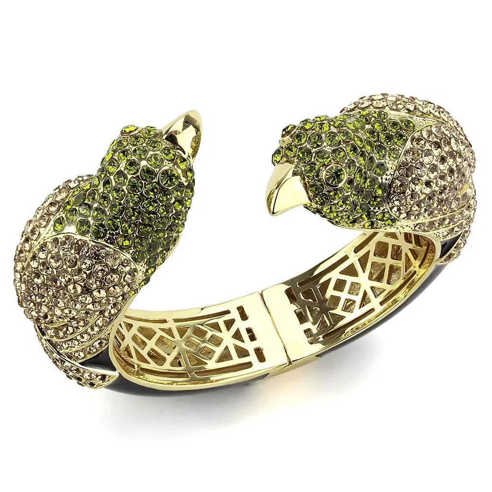 LO4331 - Gold Brass Armband mit Top-Grade - Kristall in mehreren Farben